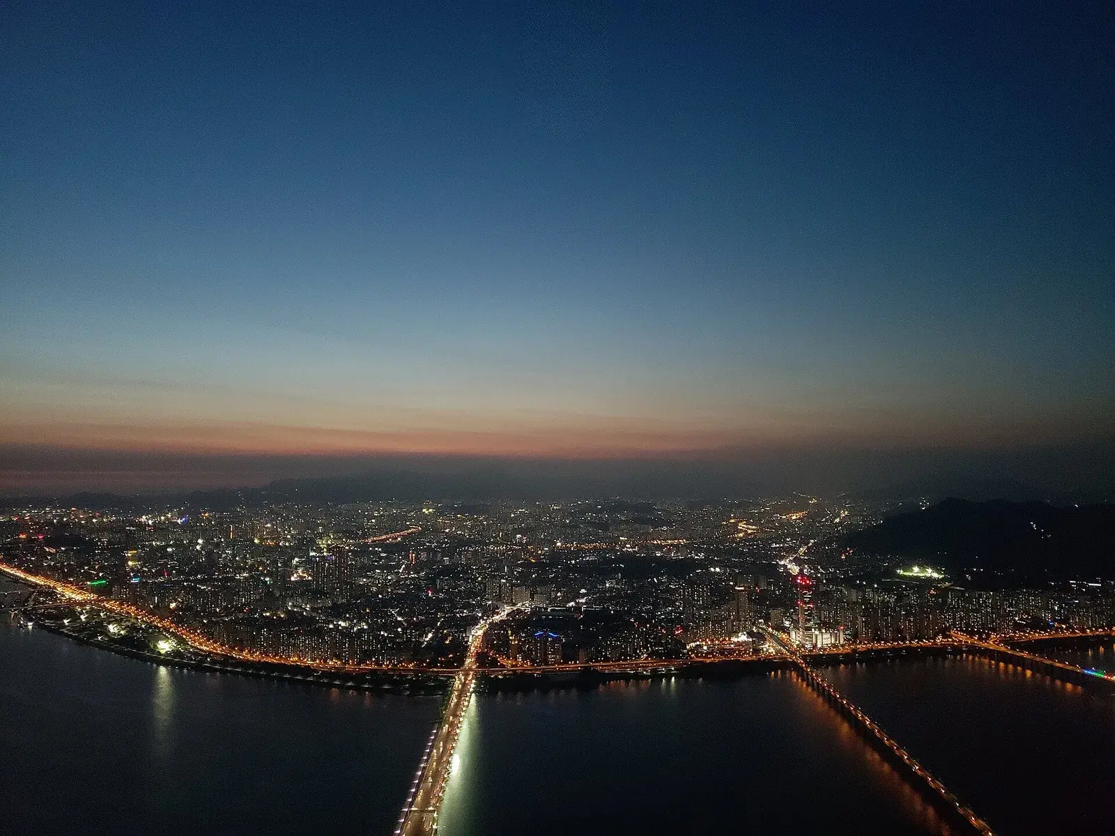 Toàn cảnh Seoul về đêm, Hàn Quốc