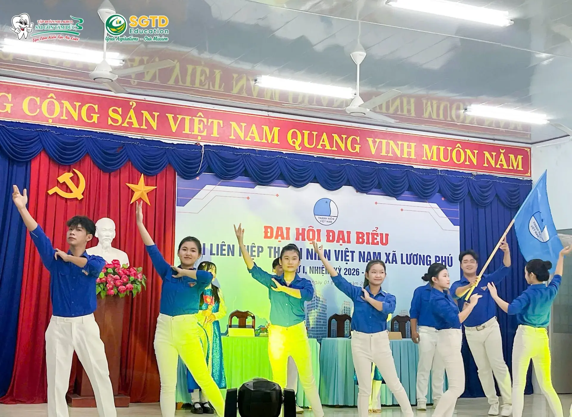 Các đại biểu tham dự Đại hội Đại biểu Hội Liên hiệp Thanh niên Việt Nam xã Lương Phú