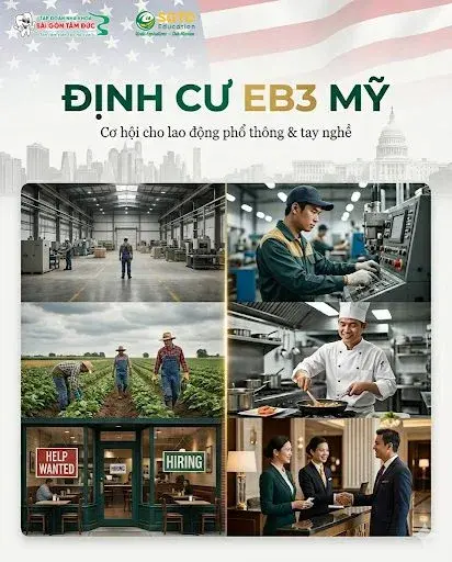 Cơ hội EB3 cho lao động phổ thông và tay nghề tại Mỹ: nhà máy, nông nghiệp, nhà hàng – khách sạn