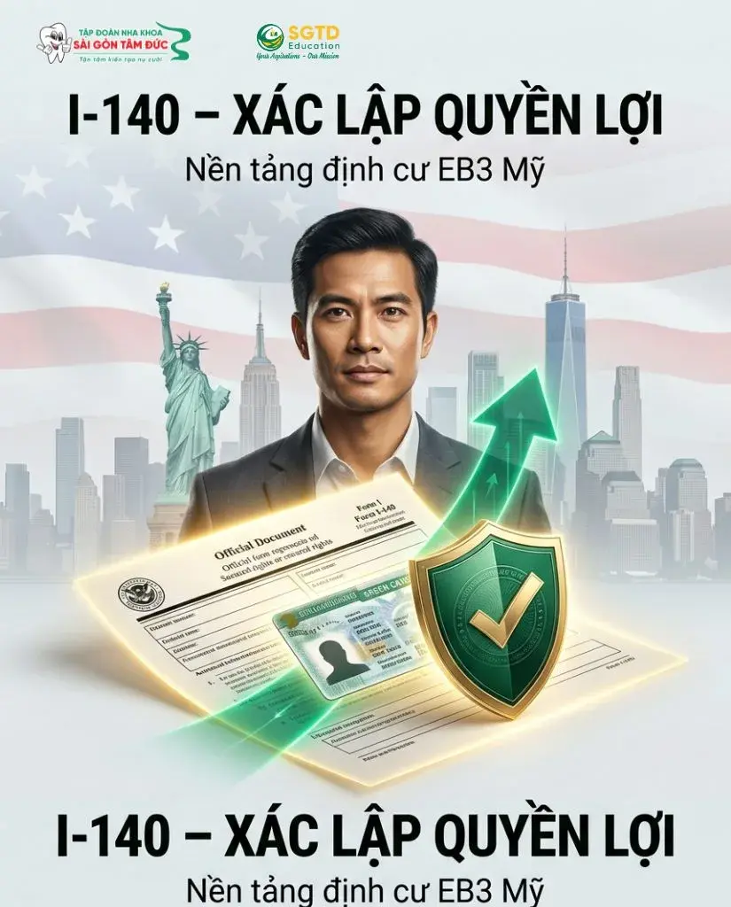 Đơn I-140 xác lập quyền lợi định cư EB3 Mỹ – nền tảng để tiến tới Thẻ xanh