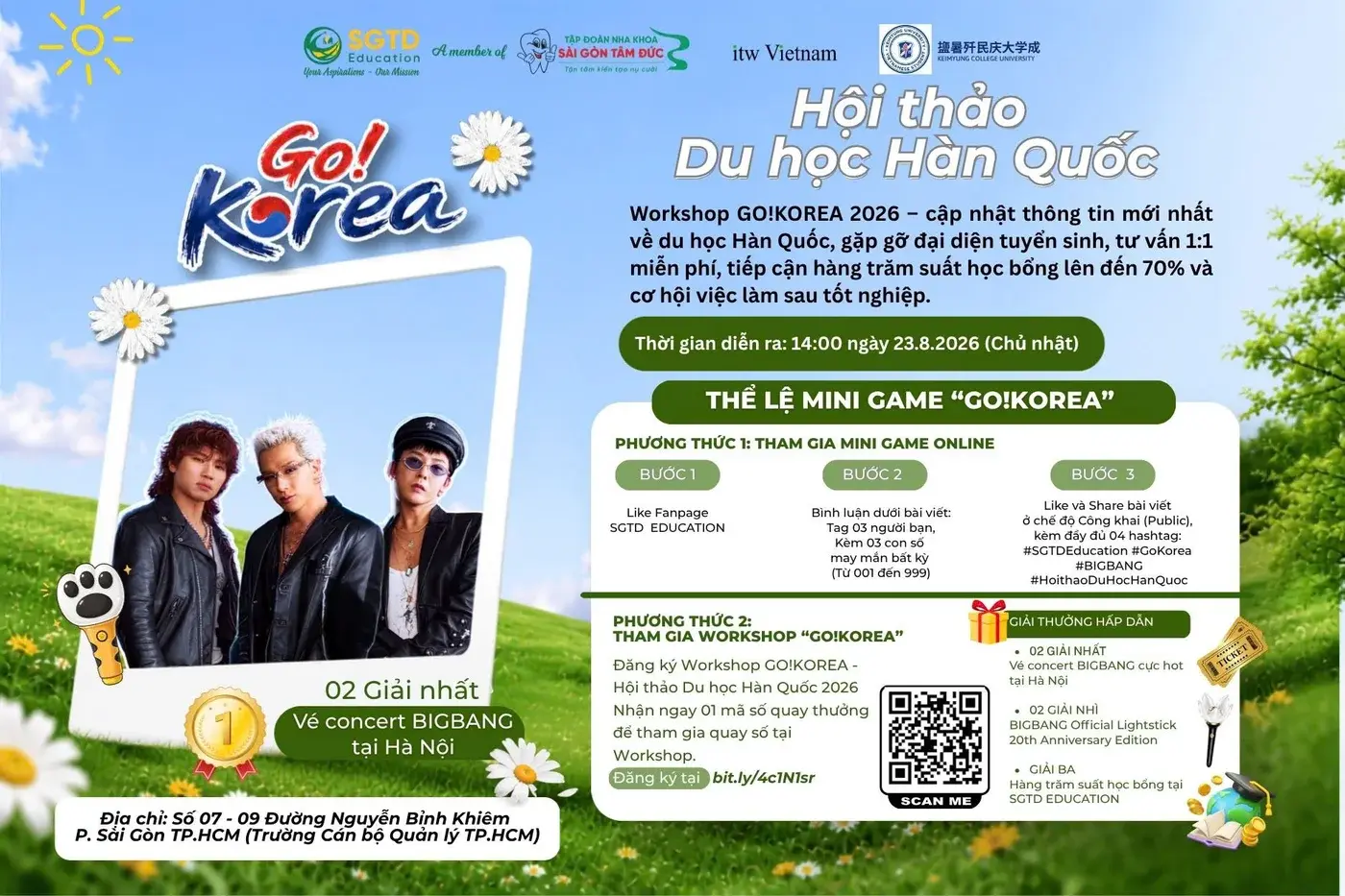 Thể lệ mini game GO! KOREA 2026 với hai phương thức tham gia và cơ cấu giải thưởng