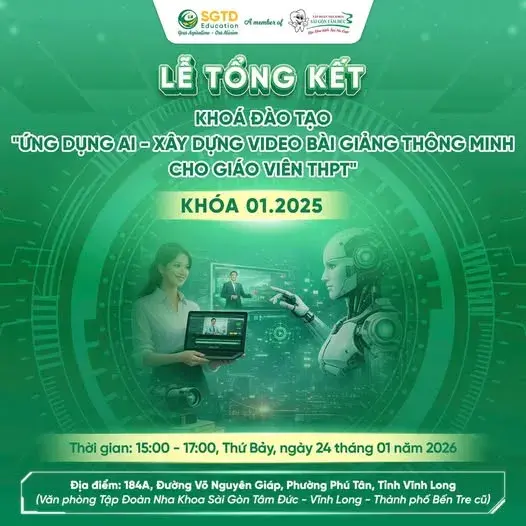 Lễ Tổng Kết Khóa Đào Tạo “Ứng Dụng AI – Xây Dựng Video Bài Giảng Thông Minh”