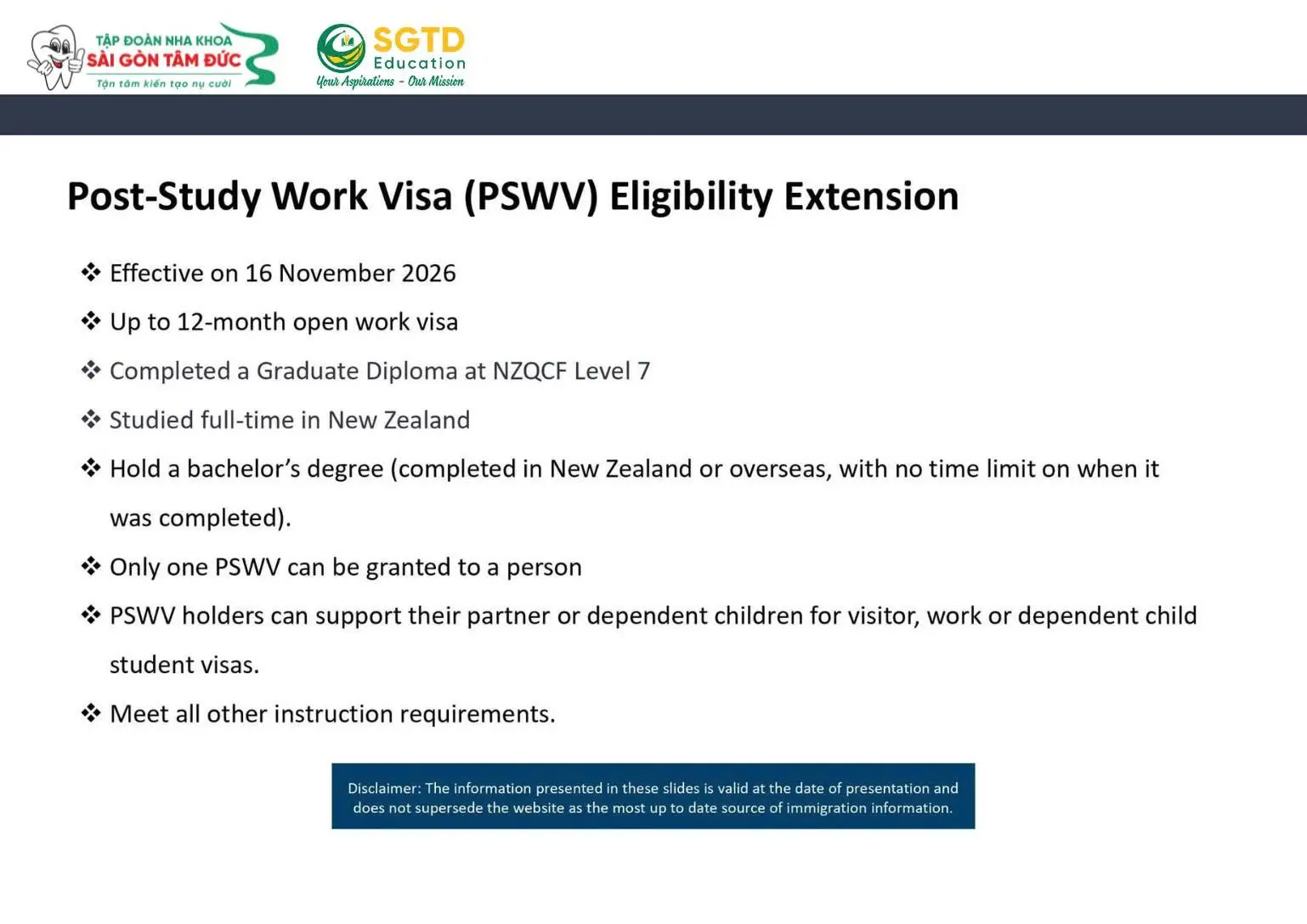 Mở rộng Post Study Work Visa cho Graduate Diploma Level 07