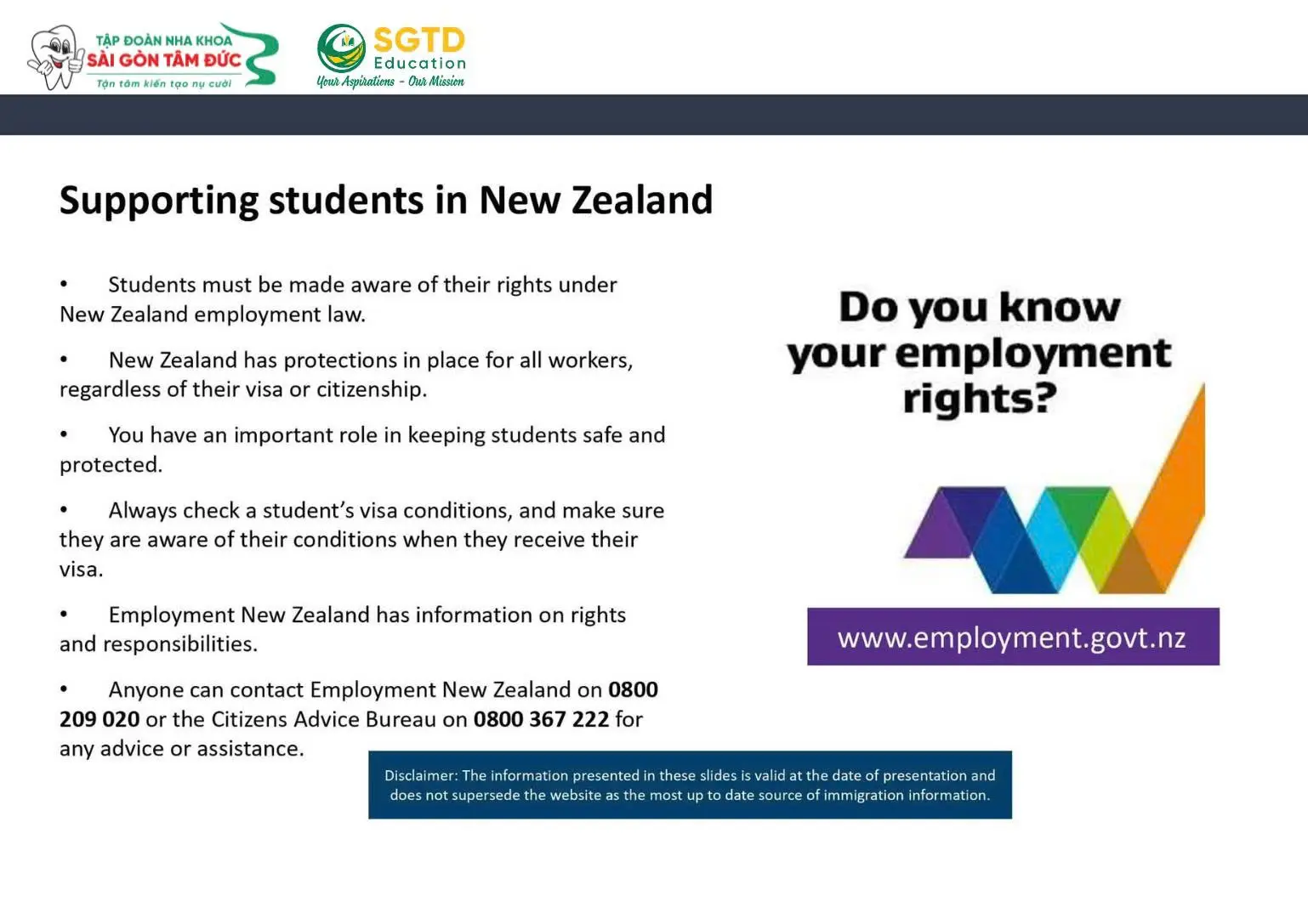 Quyền lợi lao động và hỗ trợ sinh viên tại New Zealand