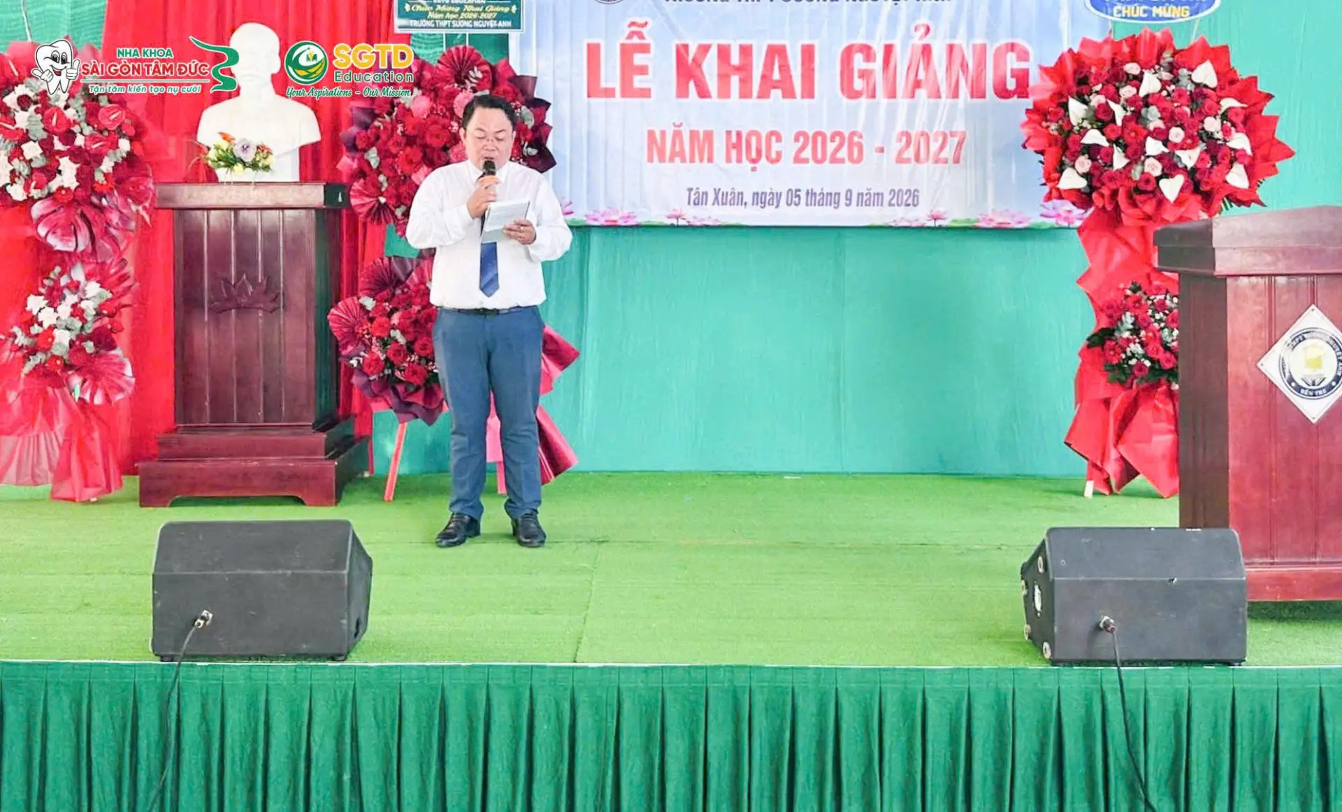 Chương trình khai giảng năm học 2026–2027 tại Trường THPT Sương Nguyệt Anh