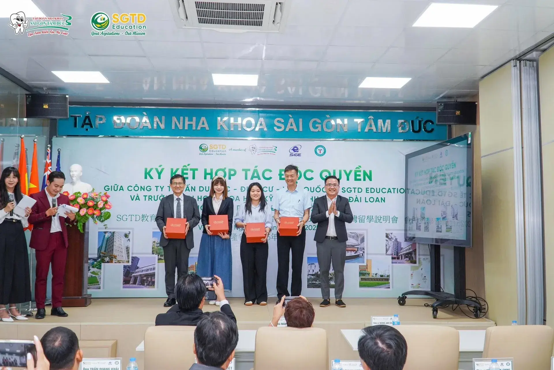 Đại diện SGTD Education phát biểu tại chương trình