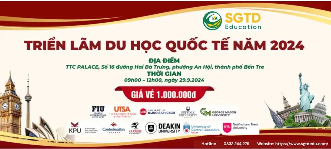 Chuyên viên SGTD Education tư vấn trực tiếp cho phụ huynh và học sinh tại triển lãm